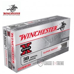 50 Munitions WINCHESTER Super-X cal 38sp 148gr Lead Wad Cutter