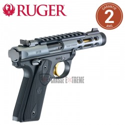Pistolet-ruger-mark-iv-2245-lite-gris-anodise-filete-calibre-22lr