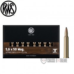 Munitions  Rws calibre 5.6x50 Magnum TMS 63 grains