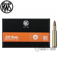 Munitions  Rws calibre 222 Rem Tms 50 grains