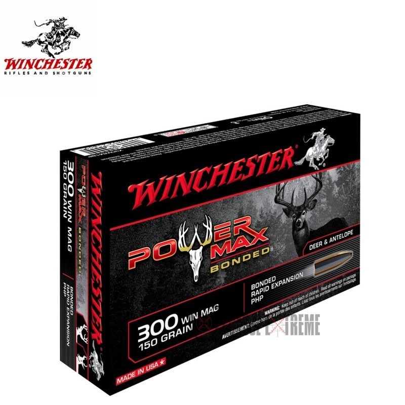 20 Munitions WINCHESTER cal 300 WM 150gr Power Max Bonded