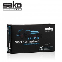20 Munitions SAKO Super Hammerhead cal 6,5x55 SE 140 Gr