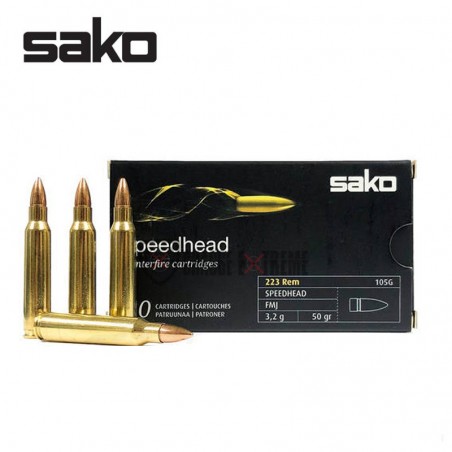 20 Munitions SAKO Speedhead Fmj cal 223 Rem 50 Gr