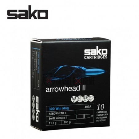 10 Munitions SAKO Arrowhead II 300 Win Mag 180 Gr