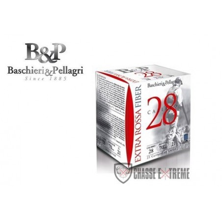 25 Cartouches B&P Extra Rossa Fiber 21 G Cal 28/70