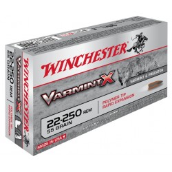 Munitions winchester 22-250 Rem VARMINT X 55 grains